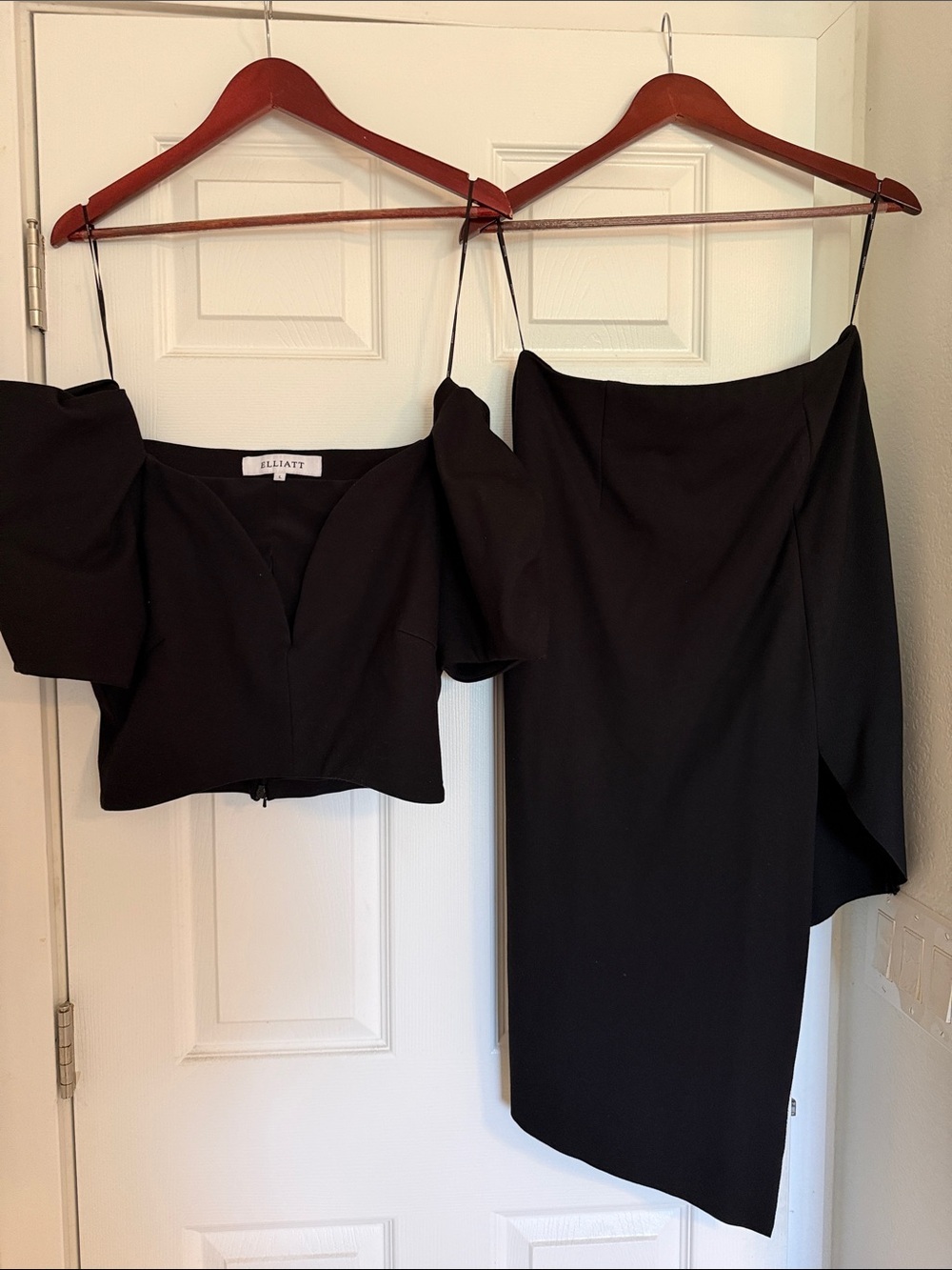 Aeriel Black Puff Sleeve Two-Piece Dress LULUS/ELLIATT - Picture 7 of 8